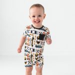 Fast Lane Pocket Shorty Romper - Peekaboo Kids Apparel