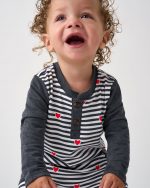 Heartstrings Stripe Henley Romper - Image 3