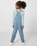 Light Blue Denim Overall Romper - Image 4