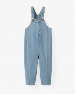 Light Blue Denim Overall Romper - Image 6