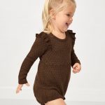 Mocha Sweater Bubble Romper