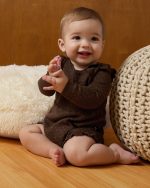 Mocha Sweater Bubble Romper - Image 5