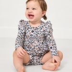 Snowy Leopard Bubble Romper