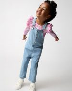 Light Blue Denim Overall Romper