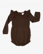 Mocha Sweater Bubble Romper - Image 6